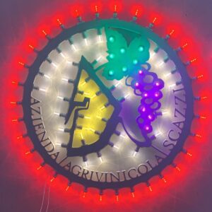 Luminaria con logo Azienda Agricola Scazzi